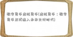 数字货币虚拟货币(虚拟货币：数字货币正式进入未来支付时代)