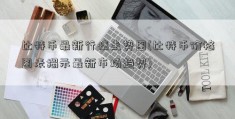 比特币最新行情走势图(比特币价格图表揭示最新市场趋势)